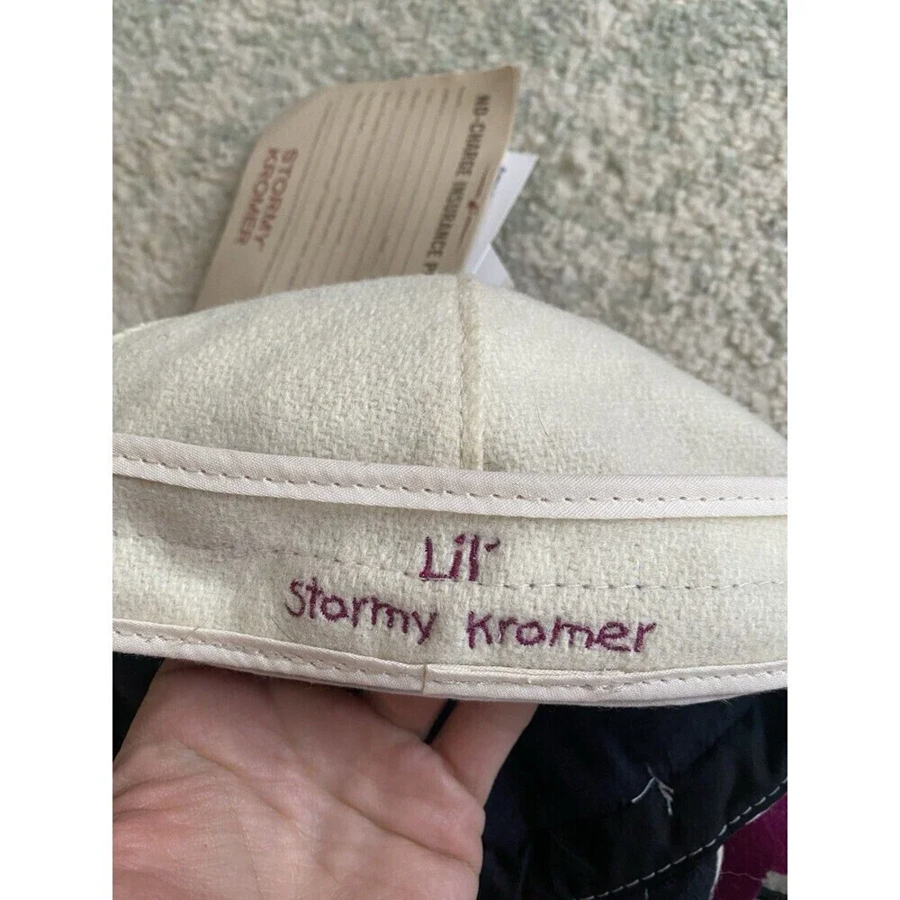 NEW! The Lil Petal Pusher Sz XL Stormy Kromer Girls Hat Winter White/Raspberry